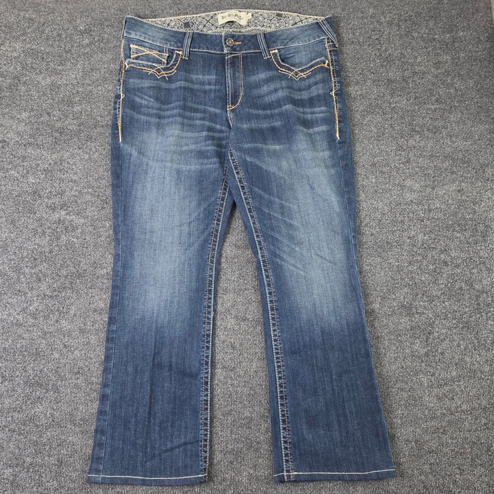 Ariat REAL Entwined Festival Bootcut Jeans Women's 18WR Mid Rise Hemmed 10025286